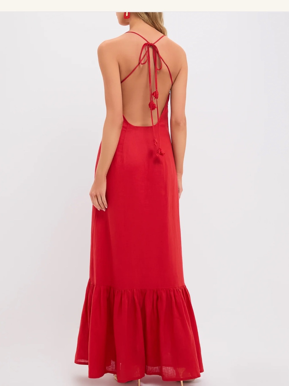 Tuckernuck Red Poema Maxi Dress. nWT size 10 875.00 retail Andres Otalora - Picture 3 of 8